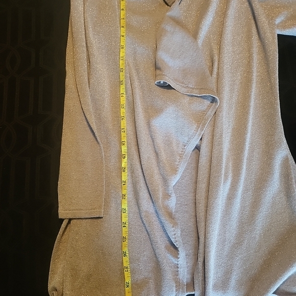 Michael Kors Waterfall Cardigan Gray Women's Size Small EUC - Picture 4 of 5